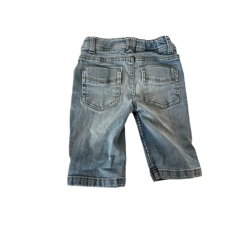 Arizona Jeans Co Boys Medium Wash Blue Denim Jean Shorts Youth Size 8